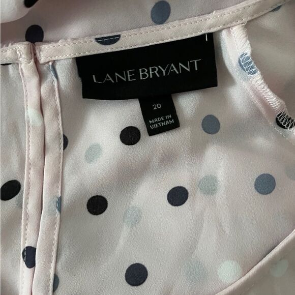 Lane Bryant light pink polka dot tie front tunic size 20 - Picture 8 of 9